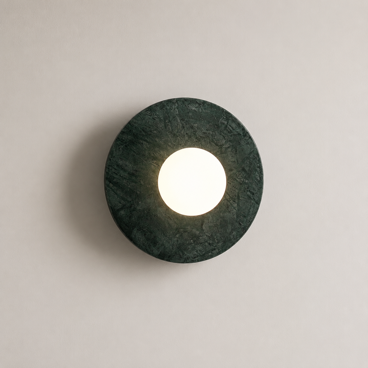 Travolith Verde Luna Marble Ring LED Wall Sconce – Italian Minimalist Designer Light - product view 4