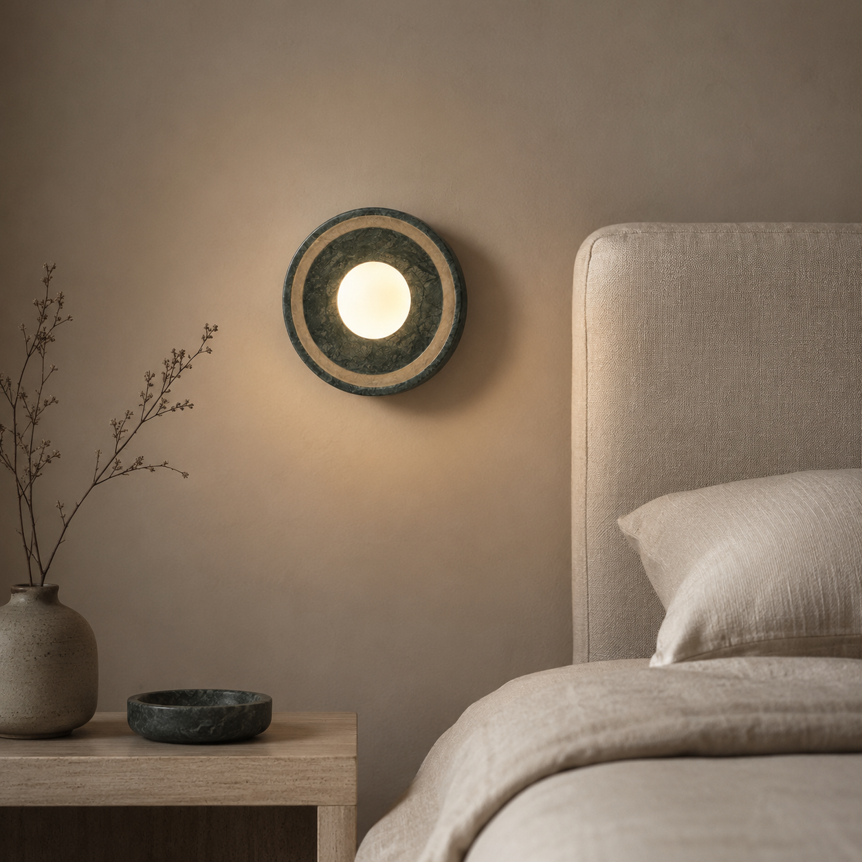 Travolith Emerald Eclipse Indian Stone Wall Sconce - Model 6526 - product view 5
