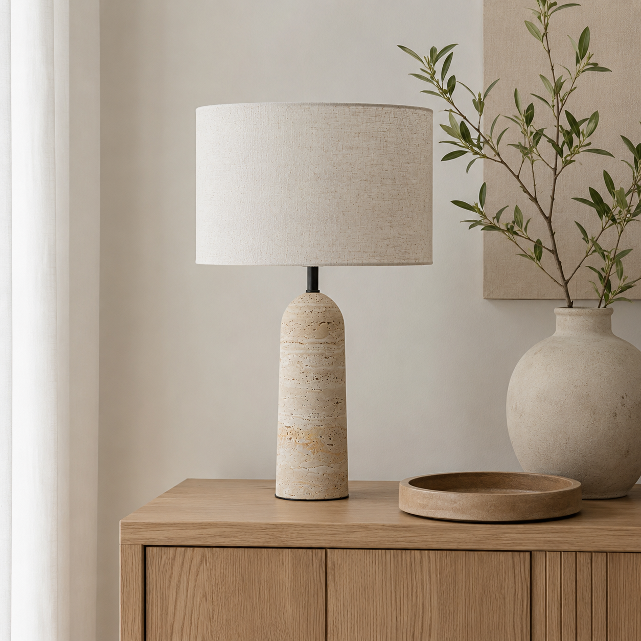 Travolith Sculptural Stone Table Lamp – Warm LED Bedside Night Light for Bedroom, Desk & Boutique Hotel Decor - product view 8
