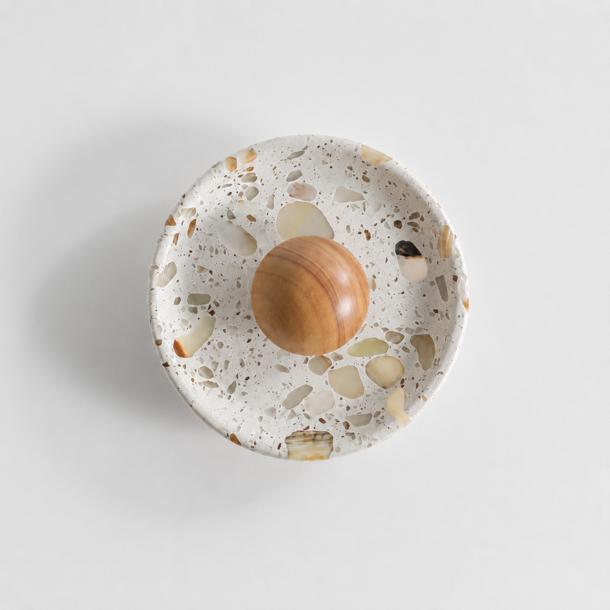 Travolith Amber Cove Travertine LED Wall Lamp – Wabi-Sabi Half-Dome Bedside Sconce - product view 6