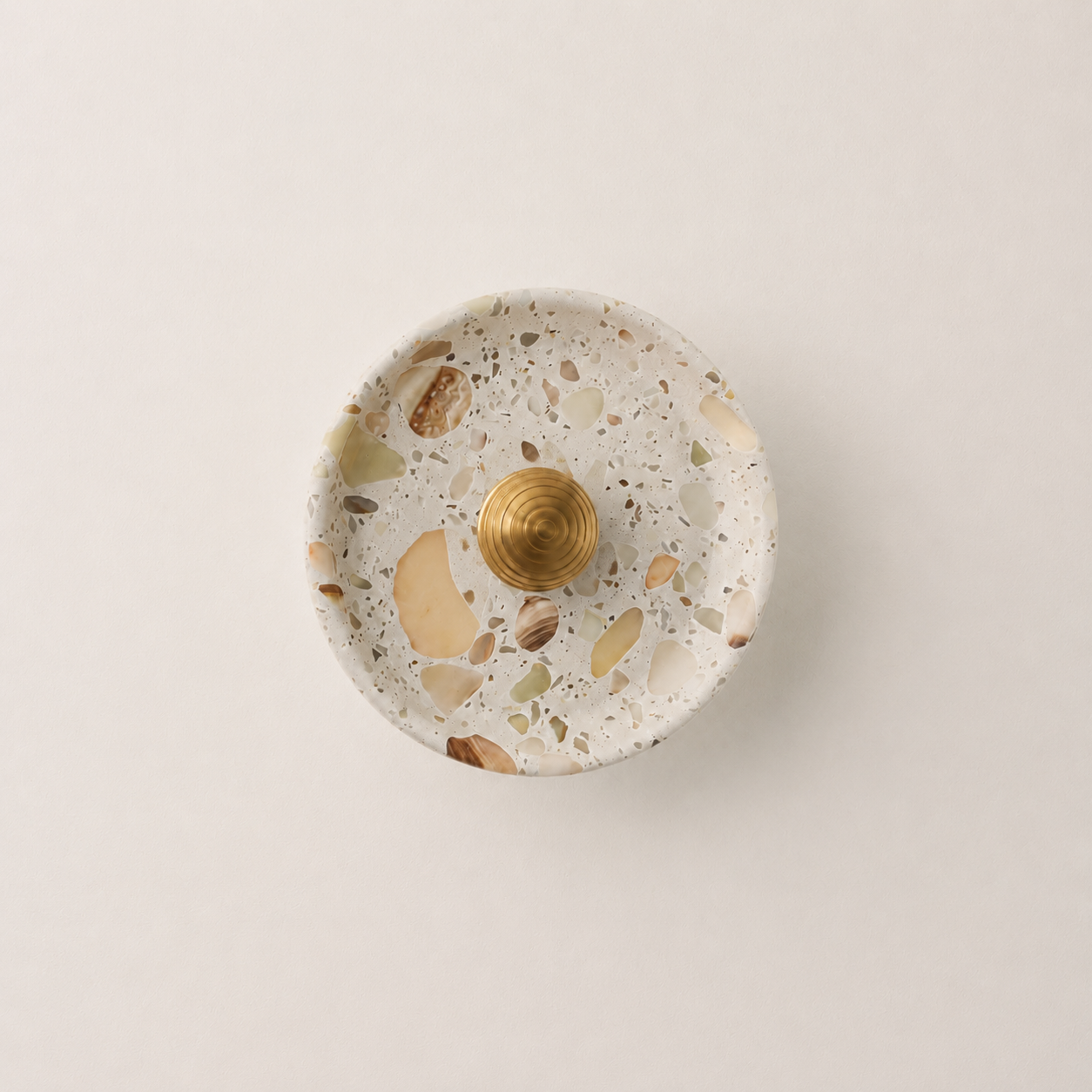 Travolith Moonstone Ring LED Wall Sconce – Round Wabi-Sabi Bedside Ambient Light - product view 3