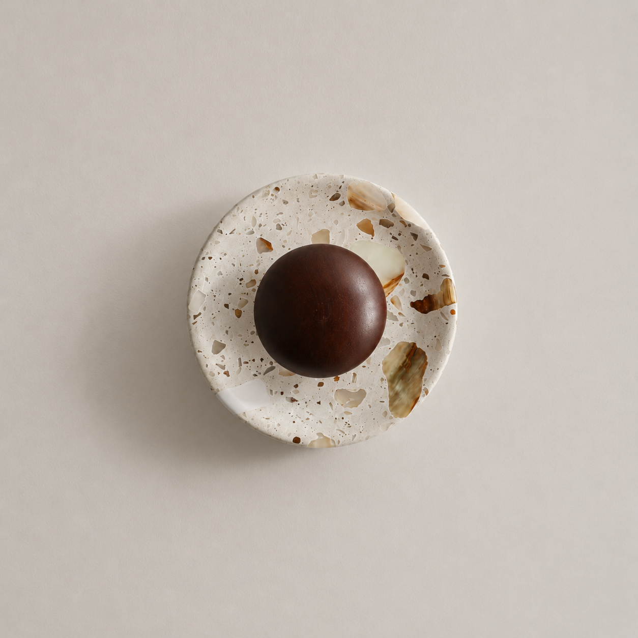 Travolith Golden Travertine Half-Moon LED Wall Sconce – Vintage Wabi-Sabi Bedside Light - product view 5