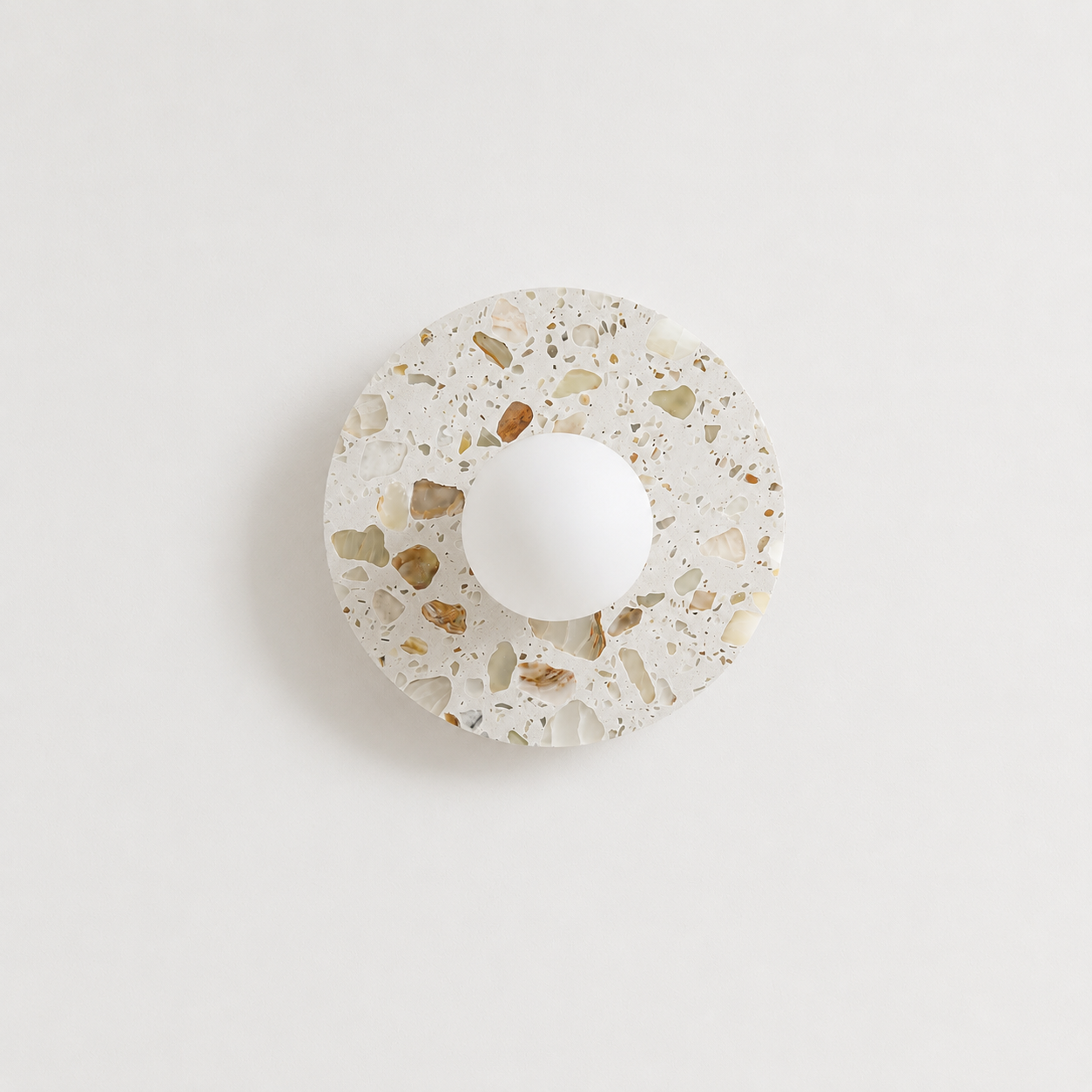 Travolith Nordic Solace Yellow Travertine LED Wall Sconce – Minimal Bedside & Hallway Light - product view 6