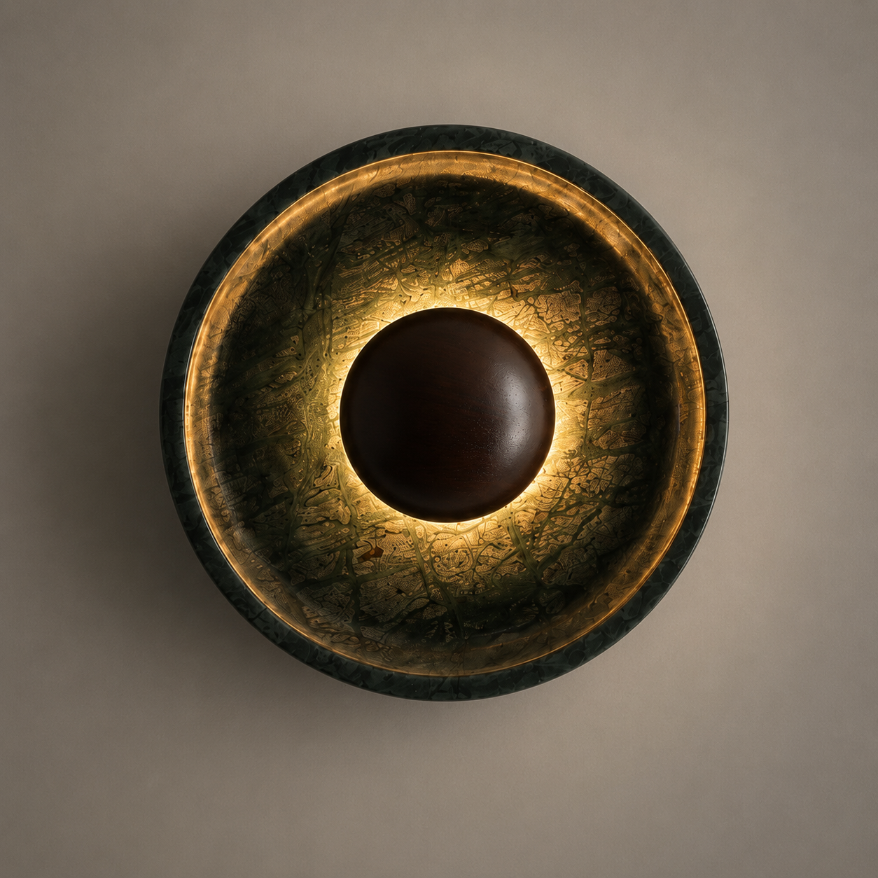 Travolith Emerald Eclipse Indian Stone Wall Sconce - Model 6530 - product view 8