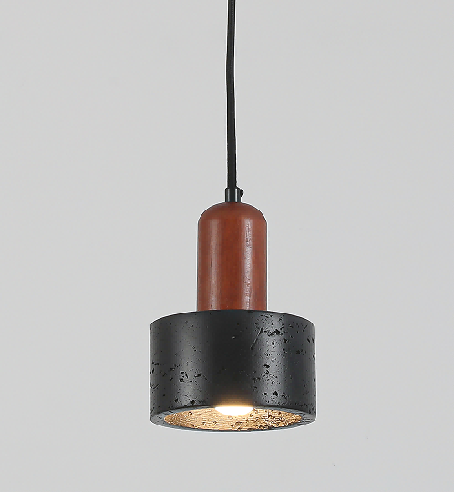 Model 6911 Small Black Travertine Light