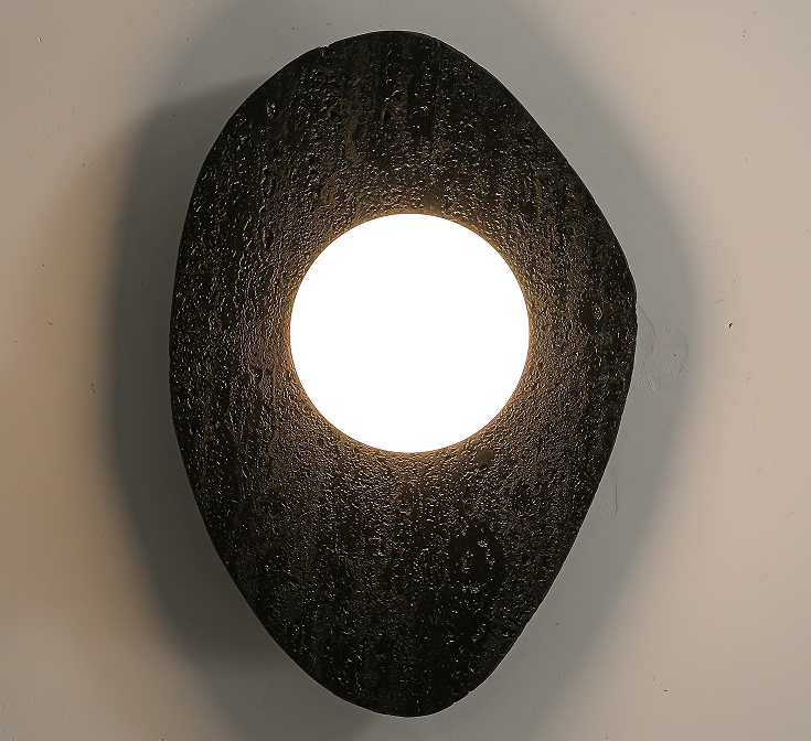 Model 6936 Black Travertine Light