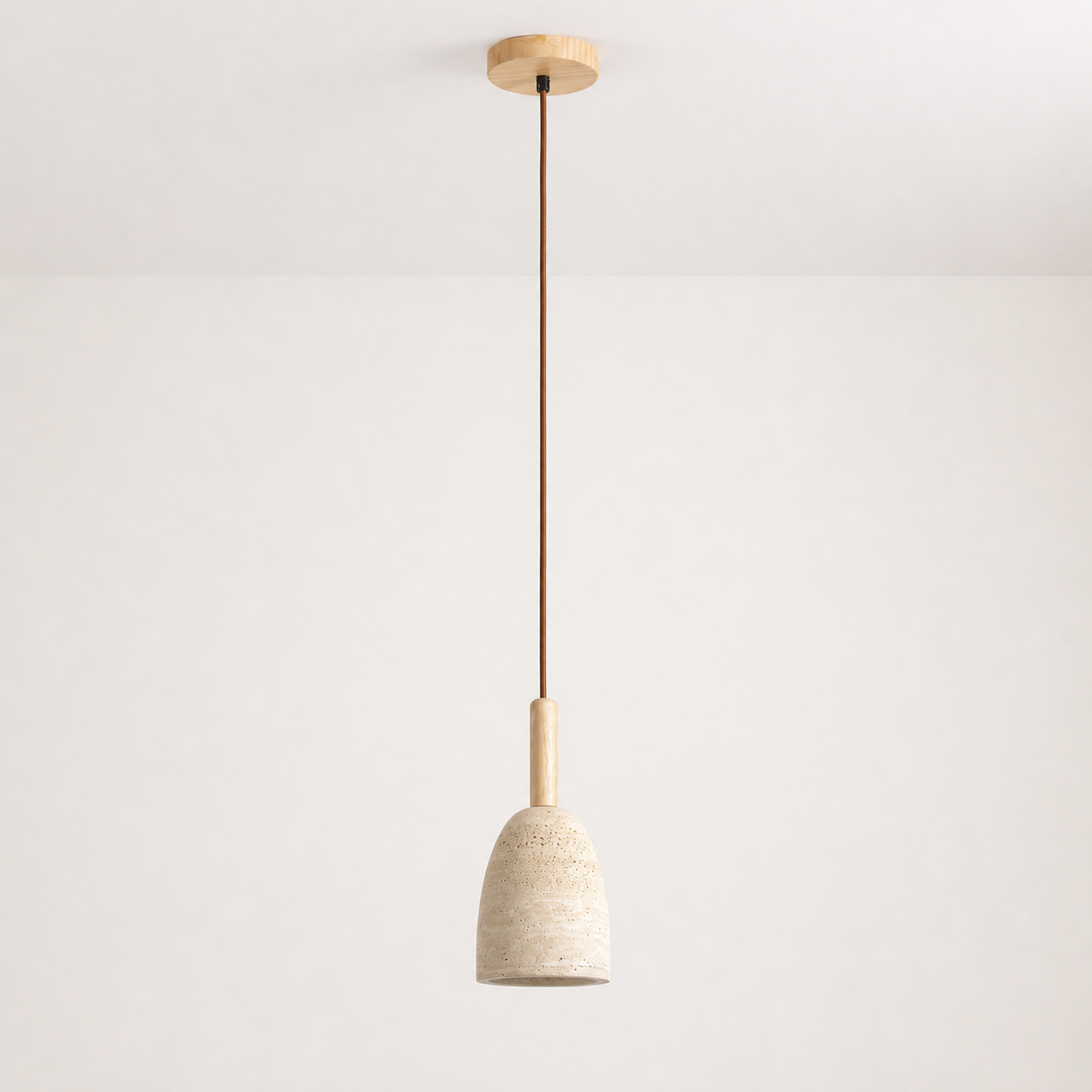 Travolith Luxury Travertine Pendant Light | Handmade Stone Lighting - product view 4