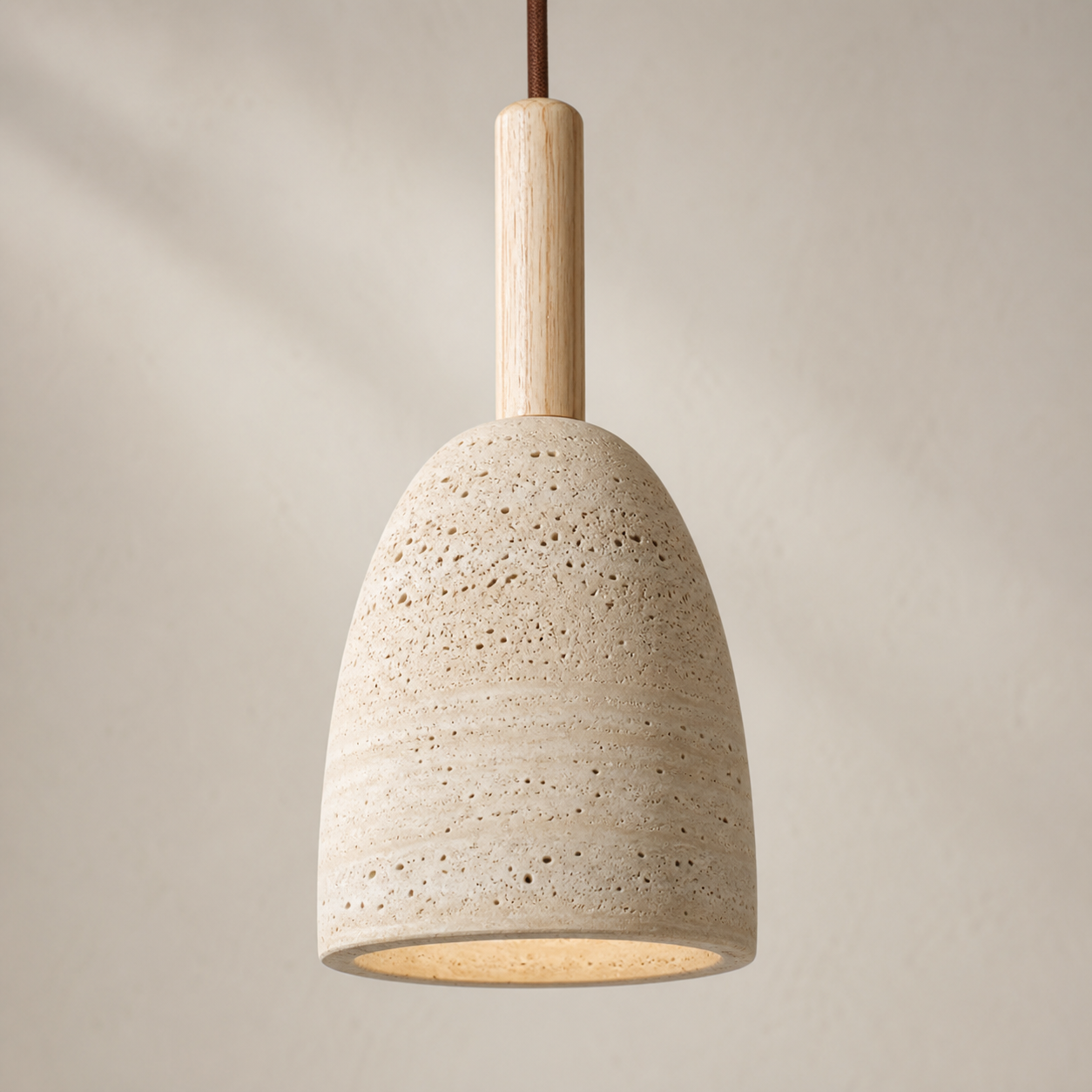 Travolith Luxury Travertine Pendant Light | Handmade Stone Lighting - product view 5