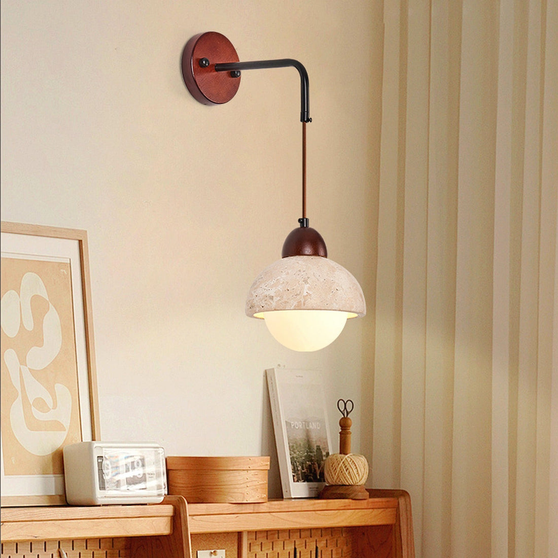 Travolith Model 6139 Travertine Wall Sconce main image
